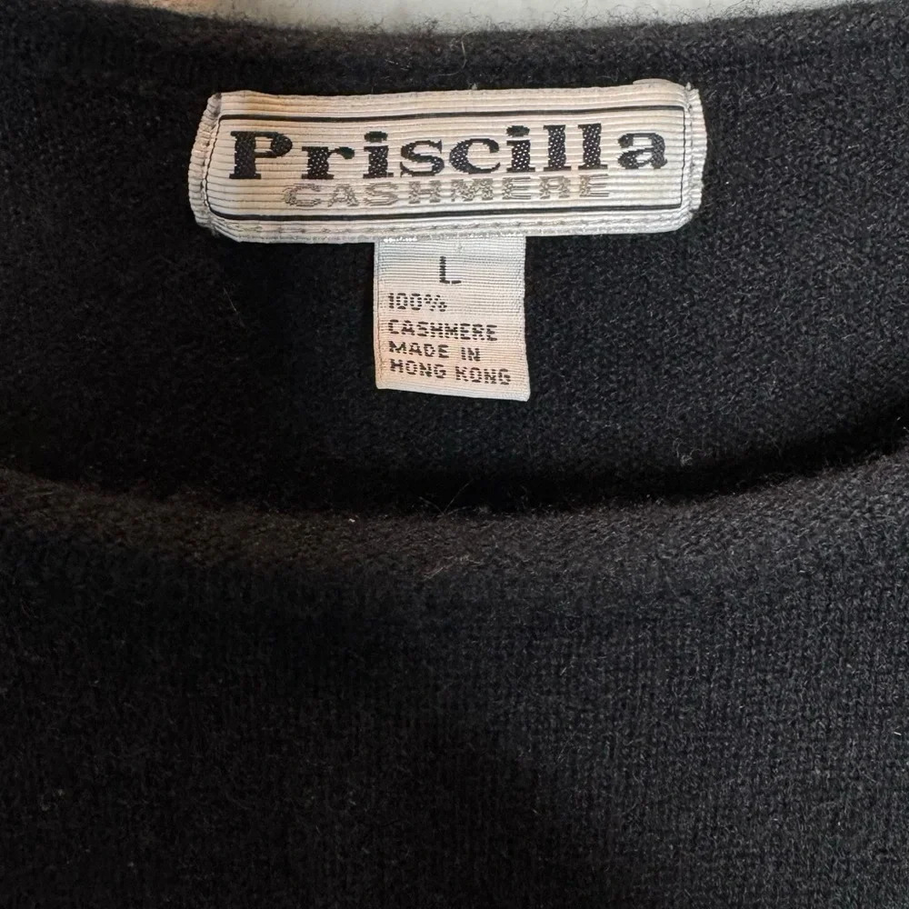 Priscilla Cashmere Basic Round Neck Cashmere Swea… - image 3